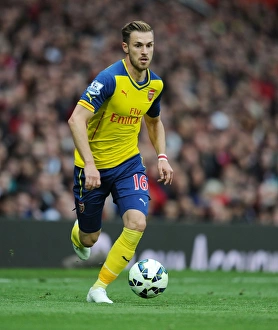 Manchester United V Arsenal 2014-15 Prints: Ramsey in Action: Arsenal vs. Manchester United, Premier League 2014-15
