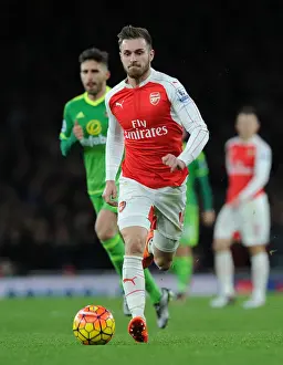 Arsenal Sunderland 2015-16 Prints: Ramsey in Action: Arsenal vs. Sunderland (Premier League 2015-16)