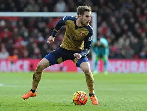 Bournemouth V Arsenal 2015-16 Prints: Ramsey in Action: Arsenal's Midfield Maestro Shines Against Bournemouth