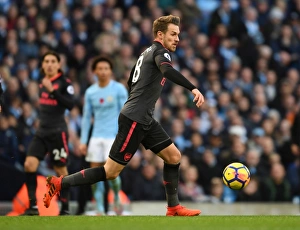 Manchester City V Arsenal 2017-18 Prints: Ramsey in Action: Manchester City vs. Arsenal - Premier League Showdown (2017-18)