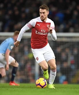 Manchester City v Arsenal 2018-19 Collection: Ramsey in Action: Manchester City vs. Arsenal, Premier League 2018-19