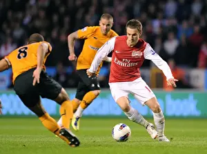 Wolverhampton Wanderers V Arsenal 2011-12 Prints: Ramsey Breaks Past Henry: Wolverhampton Wanderers vs. Arsenal, 2012 Premier League