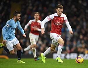Manchester City v Arsenal 2018-19 Collection: Ramsey Breaks Past Silva: Manchester City vs. Arsenal, Premier League 2018-19