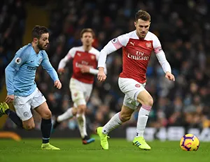 Manchester City V Arsenal 2018-19 Prints: Ramsey Breaks Past Silva: Manchester City vs. Arsenal, Premier League 2018-19