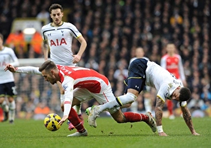 Tottenham Hotspur V Arsenal 2014-15 Prints: Ramsey Foul: Tottenham vs. Arsenal, Premier League 2014-15