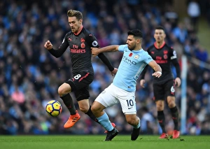 Ramsey Outmaneuvers Aguero: Manchester City vs. Arsenal, Premier League Showdown (2017-18)
