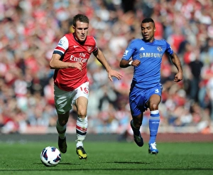 Arsenal V Chelsea 2012-13 Prints: Ramsey Outmaneuvers Cole: Arsenal vs. Chelsea, Premier League 2012-13