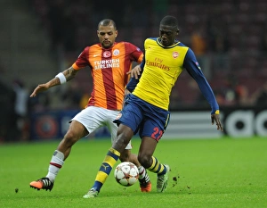 Ramsey Outmaneuvers Melo: Arsenal vs. Galatasaray, UEFA Champions League, Istanbul, 2014