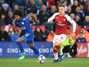 Leicester City V Arsenal 2017-18 Prints: Ramsey Outwits Choudhury