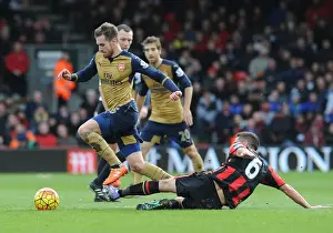 Bournemouth V Arsenal 2015-16 Prints: Ramsey Scores Past Surman: Arsenal Triumphs Over Bournemouth, Premier League 2015-16