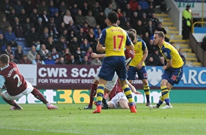 Burnley V Arsenal 2014/15 Prints: Ramsey Scores the Thrilling Winner: Burnley vs. Arsenal, Premier League 2014/15