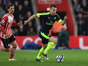 Southampton V Arsenal 2016-17 Prints: Ramsey Surges Past Gabbiadini: Southampton vs. Arsenal, Premier League 2016-17