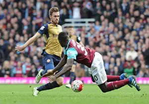 West Ham United V Arsenal 2015-16 Prints: Ramsey vs. Antonio: A Premier League Battle at The Boleyn Ground