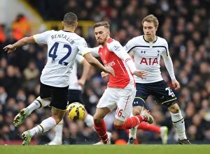 Tottenham Hotspur v Arsenal 2014-15 Collection: Ramsey vs. Bentaleb: Battle in North London - Tottenham vs. Arsenal, Premier League 2014-15