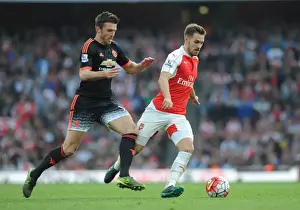 Arsenal V Manchester United 2015/16 Prints: Ramsey vs Carrick: A Footballing Battle at the Emirates (2015/16)
