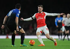 Arsenal V Bournemouth 2015-16 Prints: Ramsey vs. Daniels: Intense Clash in Arsenal's Battle against Bournemouth