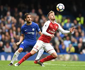 Chelsea V Arsenal 2017-18 Prints: Ramsey vs. Fabregas: Battle of the Midfielders - Chelsea vs