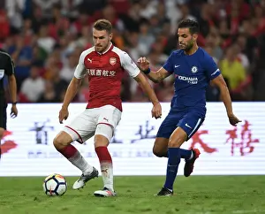 Arsenal V Chelsea - Pre Season 2017-18 Prints: Ramsey vs. Fabregas: A Clash of Legends in Arsenal's Pre-Season Battle Against Chelsea