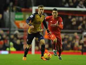 Liverpool V Arsenal 2015-16 Prints: Ramsey vs. Firmino: A Premier League Showdown at Anfield, 2015-16
