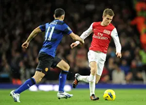 Arsenal V Manchester United 2011-12 Prints: Ramsey vs Giggs: Intense Battle in Arsenal vs Manchester United (2011-12)