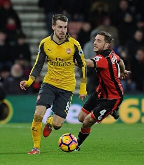 AFC Bournemouth v Arsenal 2016-17 Collection: Ramsey vs Gosling: AFC Bournemouth vs Arsenal, Premier League Clash (January 2017)
