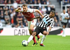 Newcastle United V Arsenal 2018-19 Prints: Ramsey vs. Kenedy: A Premier League Clash at St. James Park, 2018/19
