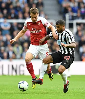 Newcastle United V Arsenal 2018-19 Prints: Ramsey vs. Kenedy: A Premier League Showdown at St. James Park (September 2018)