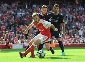 Images Dated 14th August 2016: Ramsey vs. Lallana: A Premier League Battle at Emirates Stadium (2016-17)