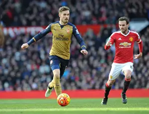 Manchester United V Arsenal 2015/16 Prints: Ramsey vs Mata: Intense Rivalry Unfolds - Manchester United vs Arsenal