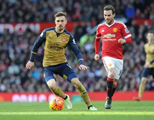 Manchester United V Arsenal 2015/16 Prints: Ramsey vs Mata: A Premier League Showdown at Old Trafford, 2015/16