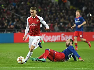 CSKA Moscow V Arsenal 2017-18 Prints: Ramsey vs. Milanov: Arsenal vs. CSKA Moscow - UEFA Europa League Quarterfinals