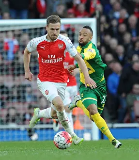 Arsenal V Norwich City 2015-16 Prints: Ramsey vs. Redmond