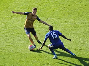 Leicester City V Arsenal 2015/16 Prints: Ramsey vs Schlupp: A Premier League Showdown at Leicester City, 2015/16