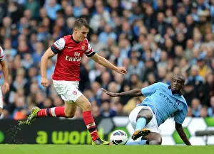 Manchester City V Arsenal 2012:13 Prints: Ramsey vs Toure: Manchester City vs Arsenal - Premier League's Intense Draw (2012)