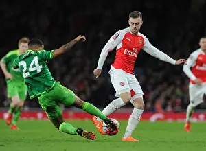 Arsenal V Sunderland FA Cup 2015-16 Prints: Ramsey vs. Yedlin: FA Cup Battle at Emirates - Arsenal vs. Sunderland