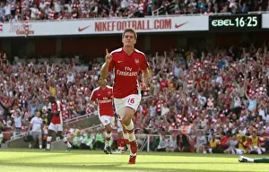 Ramsey Aaron Prints: Ramsey's Brace: Arsenal's Dominant 4-1 Win Over Portsmouth in the Premier League