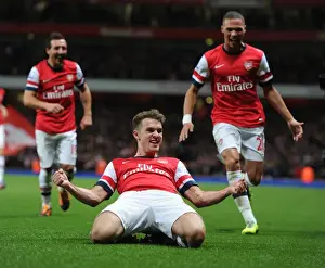 Arsenal V Liverpool 2013-14 Prints: Ramsey's Brace: Thrilling Arsenal Victory Over Liverpool (2013-14)