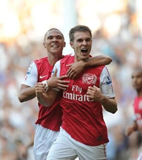 Images Dated 2nd October 2011: Ramsey's Dramatic Comeback Goal: Arsenal's Thrilling 2-1 Victory at White Hart Lane