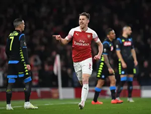 Arsenal V SSC Napoli 2018-19 Prints: Ramsey's Dramatic Goal: Arsenal Edge Past Napoli in Europa League Quarterfinal
