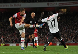 Arsenal V Liverpool 2013-14 Prints: Ramsey's Dramatic Strike: Arsenal's No. 8 Scores Against Liverpool (2013-14)