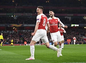 Arsenal v SSC Napoli 2018-19 Collection: Ramsey's Europa League Heroics: Arsenal's Winning Goal vs. Napoli