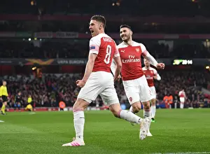 Arsenal V SSC Napoli 2018-19 Prints: Ramsey's Europa League Heroics: Arsenal's Winning Goal vs. Napoli