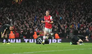 Arsenal V Wigan Athletic 2012-13 Prints: Ramsey's Game-Winning Goal: Arsenal Secures Victory Against Wigan Athletic (2012-13)