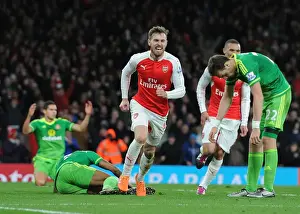 Arsenal Sunderland 2015-16 Prints: Ramsey's Hat-Trick: Arsenal Dominates Sunderland in Premier League Battle