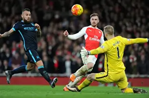 Ramsey's Last-Minute Chip Thwarted by Otamendi's Intervention: Arsenal vs Manchester City, 2015-16 Premier League