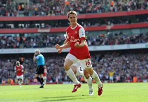 Arsenal V Manchester United 2010-2011 Prints: Ramsey's Thriller: Arsenal's Dramatic 1-0 Win Over Manchester United (2011)
