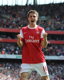 Arsenal V Manchester United 2010-2011 Prints: Ramsey's Thriller: Arsenal's Historic Goal vs. Manchester United, 1-0