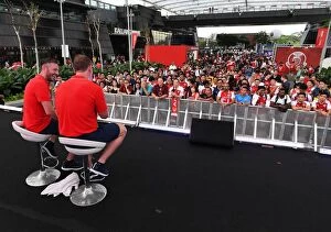 Arsenal v Atletico Madrid 2018-19 Collection: Ray Parlour Interviewed at Arsenal Fan Park Ahead of Arsenal vs Atletico Madrid - International