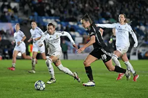 Real Madrid Women V Arsenal Women 2024-25 Prints: Real Madrid CF v Arsenal FC - UEFA Women's Champions League Quarter Finals First Leg Real Madrid CF v Arsenal FC