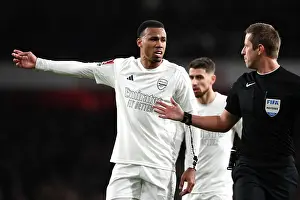 Arsenal V Liverpool FA Cup 2023-24 Prints: No More Red: Arsenal vs. Liverpool's Tense Emirates FA Cup Clash in All-White Kits